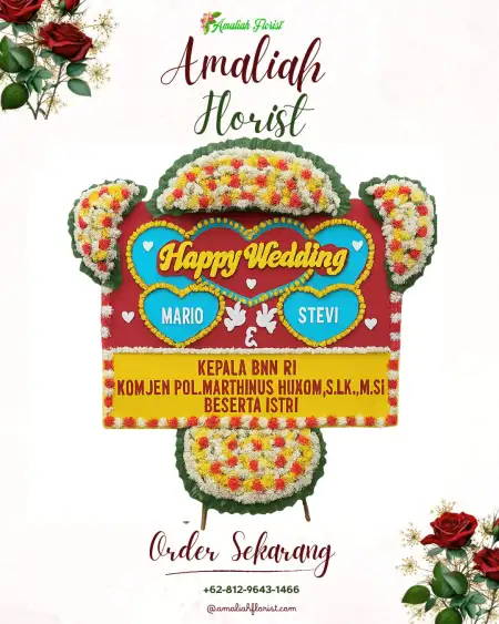Papan Bunga Pernikahan Seloprojo